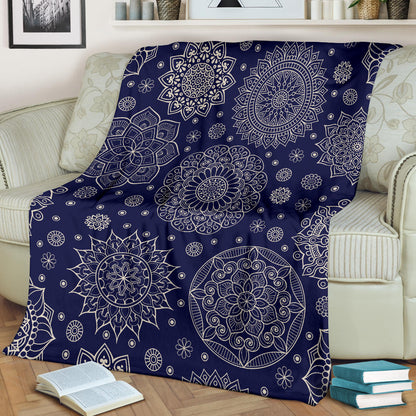 Mandala Pattern Print Design 02 Premium Blanket