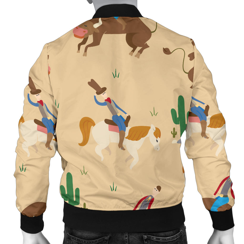 Rodeo Pattern Print Design A02 Men Bomber Jacket