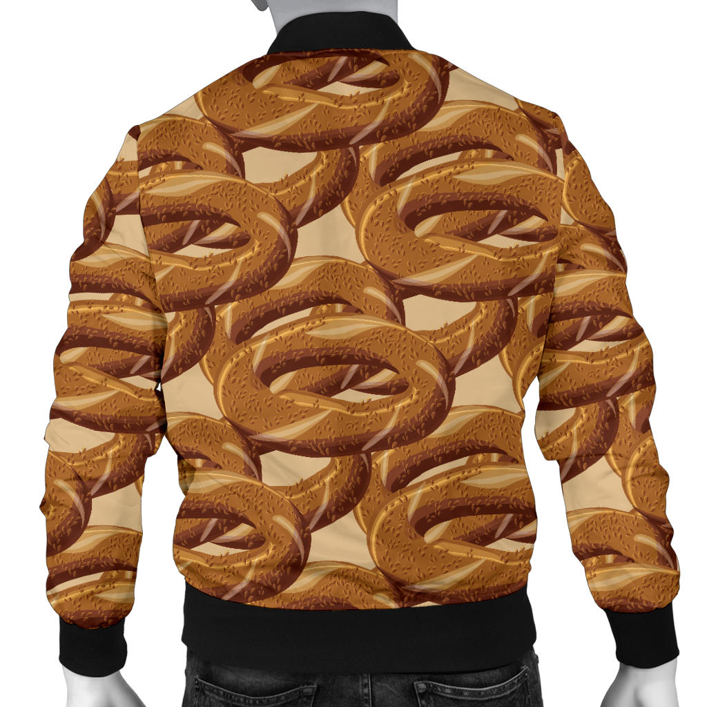 Bagel Pattern Print Design 02 Men Bomber Jacket