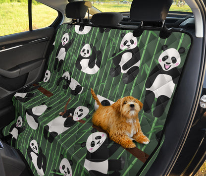 Panda Pattern Print Design A04 Rear Dog Car Seat Cover Hammock