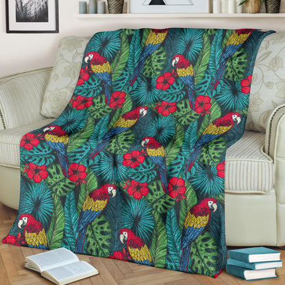 Parrot Pattern Print Design A05 Premium Blanket