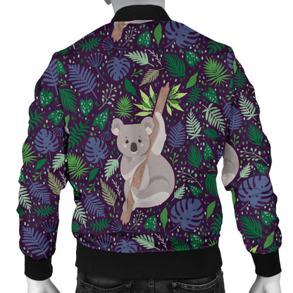Koala Pattern Print Design 06 Men Bomber Jacket