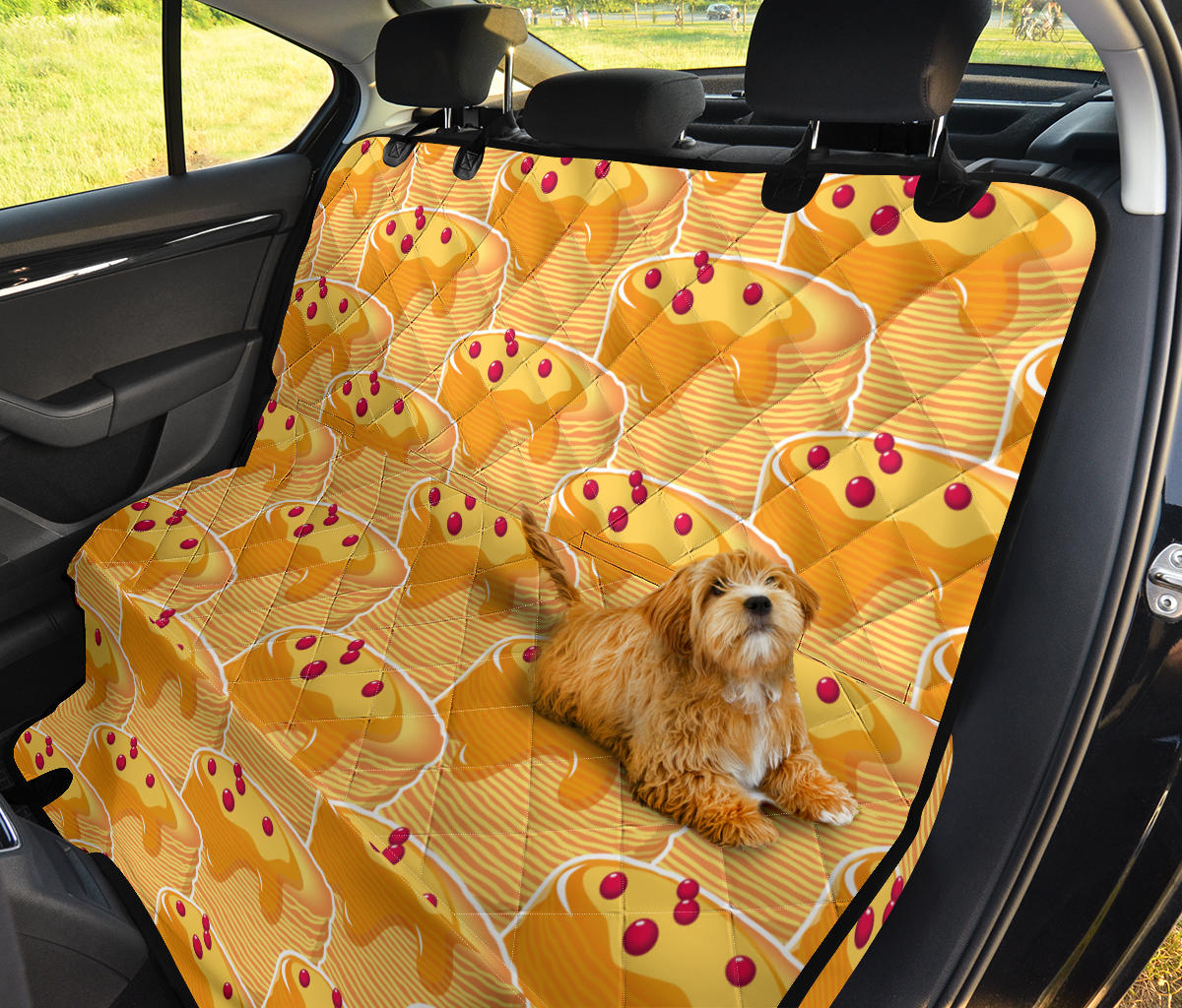 Pancake Pattern Print Design A04 Rear Dog Car Seat Cover Hammock