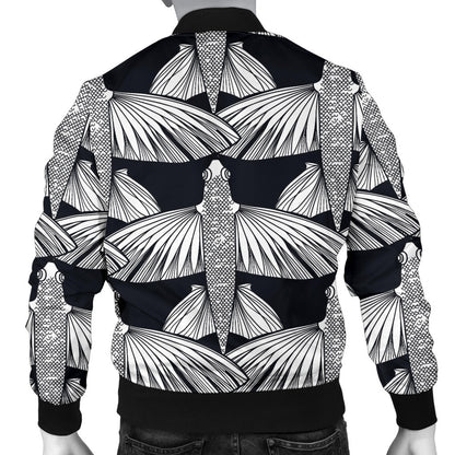 Flying Fish Pattern Print Design 03 Men Bomber Jacket