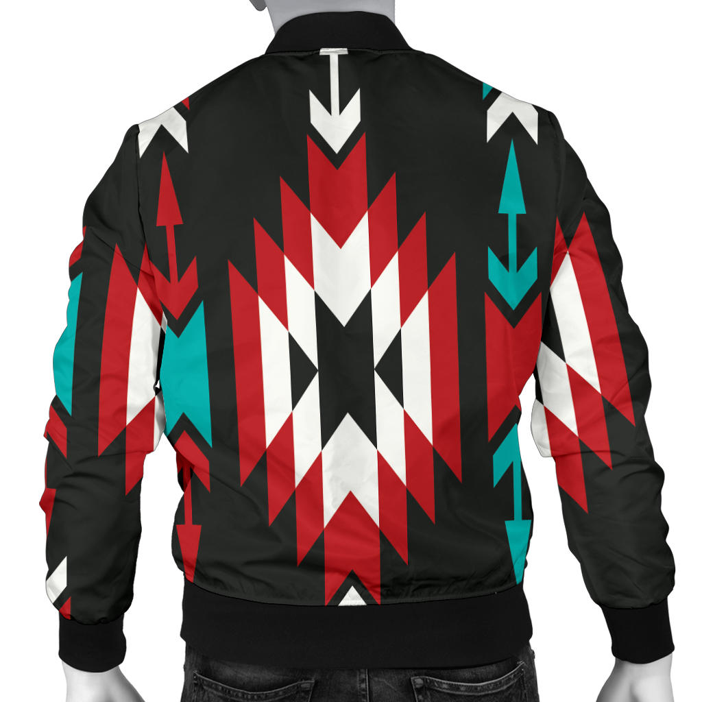 Native Pattern Print Design A08 Men Bomber Jacket