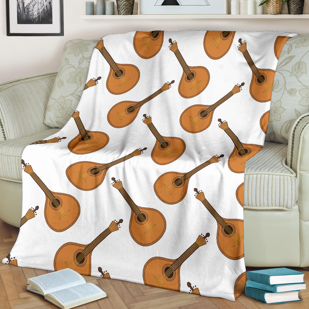 Mandolin Pattern Print Design 01 Premium Blanket