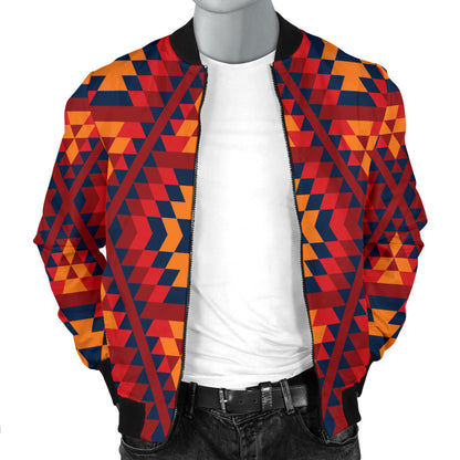 Navajo Pattern Print Design A03 Men Bomber Jacket