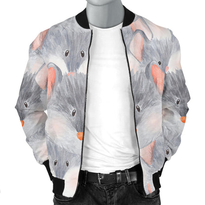 Rat Baby Pattern Print Design 02 Men Bomber Jacket