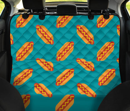 Hot Dog Pattern Print Design 03 Rear Dog Car Seat Cover Hammock