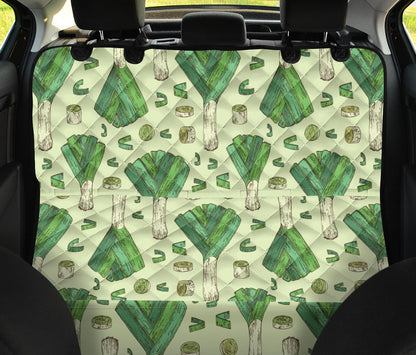 Leek Pattern Print Design 04 Rear Dog Car Seat Cover Hammock