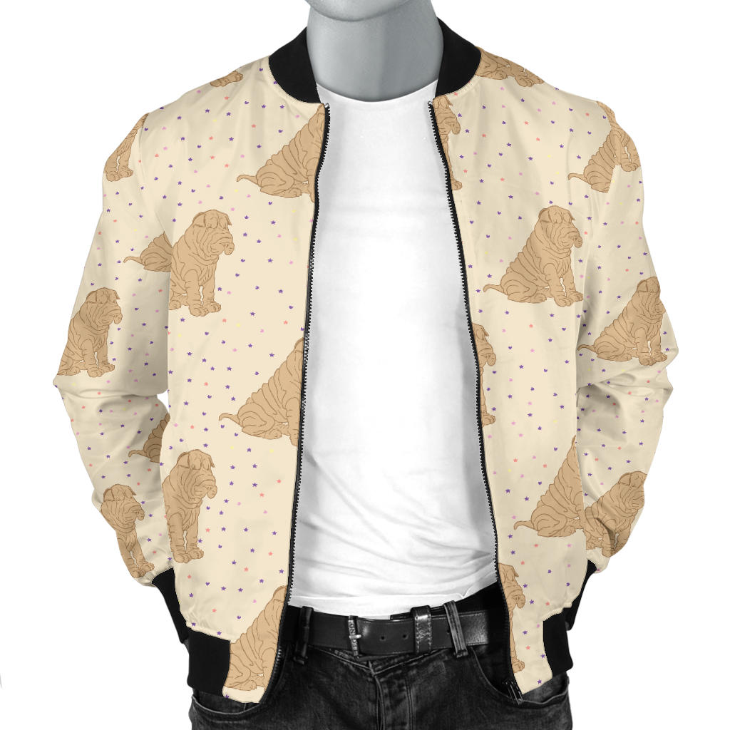 Chinese Shar Pei Pattern Print Design 01 Men Bomber Jacket