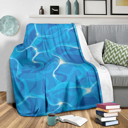 Ocean Reflex Pattern Print Design A02 Premium Blanket