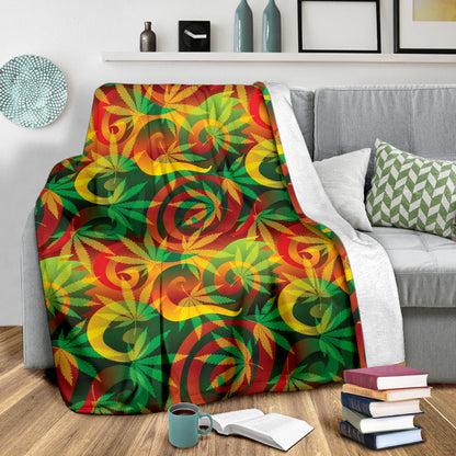 Rastafarian Pattern Print Design A01 Premium Blanket