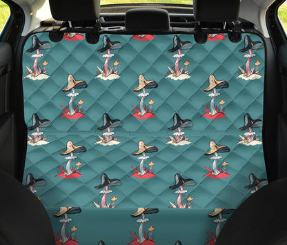 Mushroom Pattern Print Design A04 Rear Dog Car Seat Cover Hammock