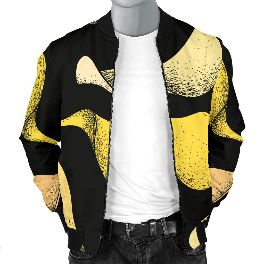 Potato Pattern Print Design A02 Men Bomber Jacket
