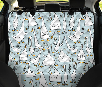 Goose Pattern Print Design 03 Rear Dog Car Seat Cover Hammock