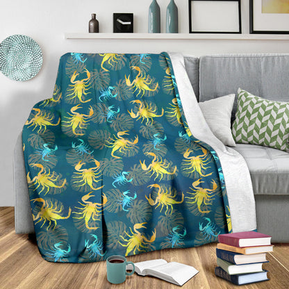 Scorpion Pattern Print Design 02 Premium Blanket