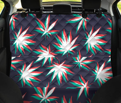 Pot Leaf Pattern Print Design A01 Rear Dog Car Seat Cover Hammock