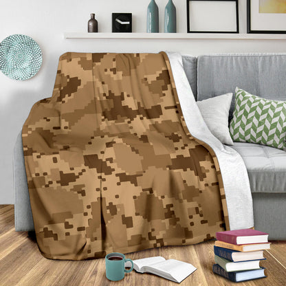 ACU Desert Digital Pattern Print Design 01 Premium Blanket