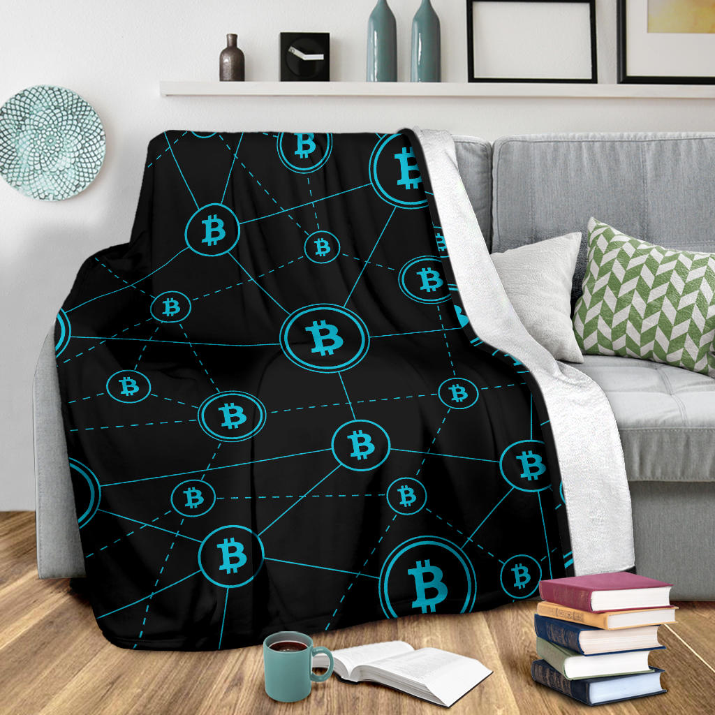 Cryptocurrency Pattern Print Design 01 Premium Blanket