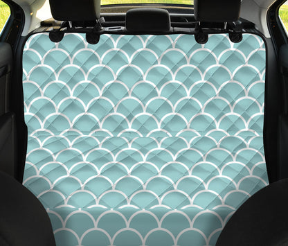 Scales Teal Pattern Print Design 02 Rear Dog Car Seat Cover Hammock