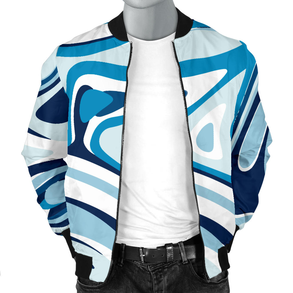 Liquid Pattern Print Design 05 Men Bomber Jacket