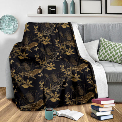Parakeet Pattern Print Design A05 Premium Blanket