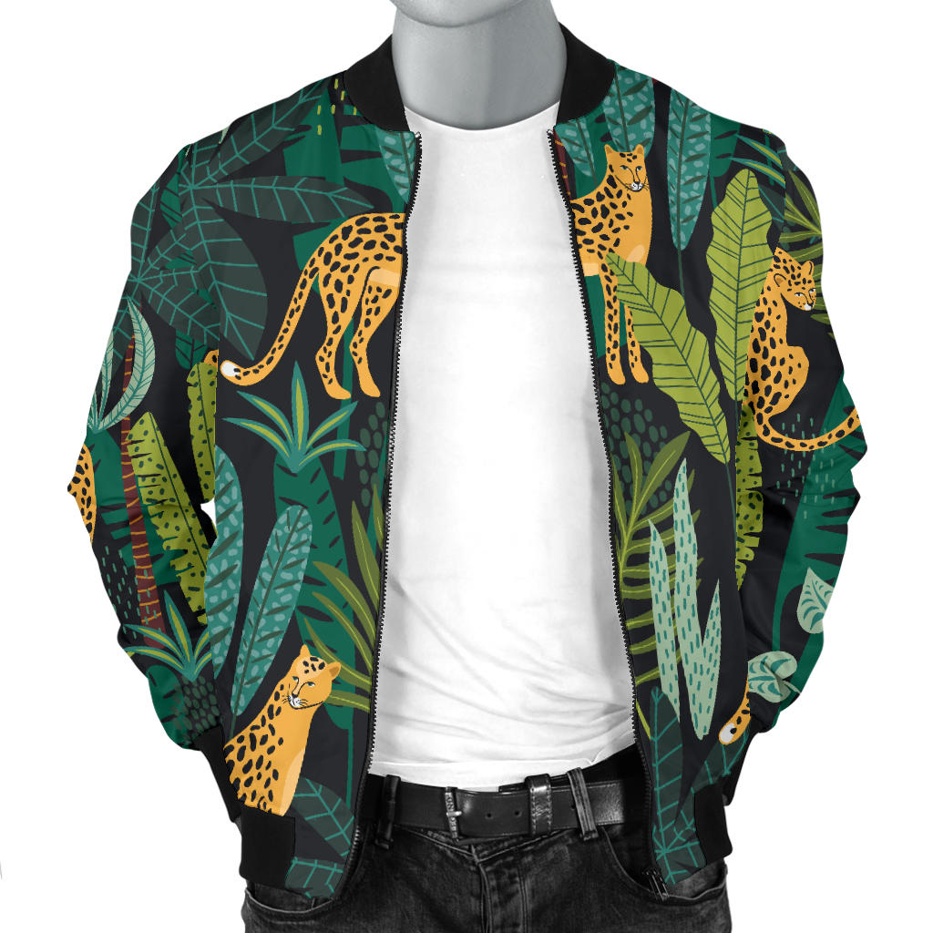 Jaguar Jungle Pattern Print Design 03 Men Bomber Jacket