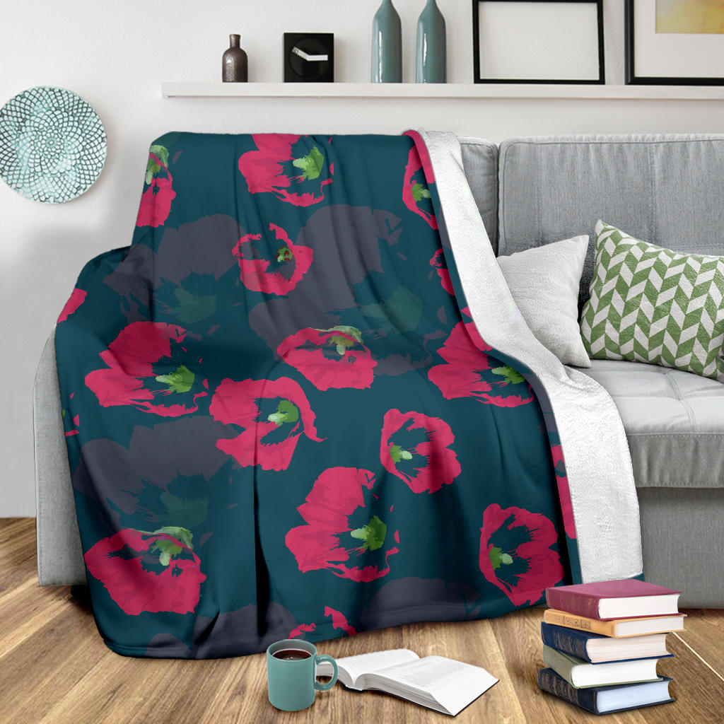 Morning Glory Pattern Print Design 01 Premium Blanket