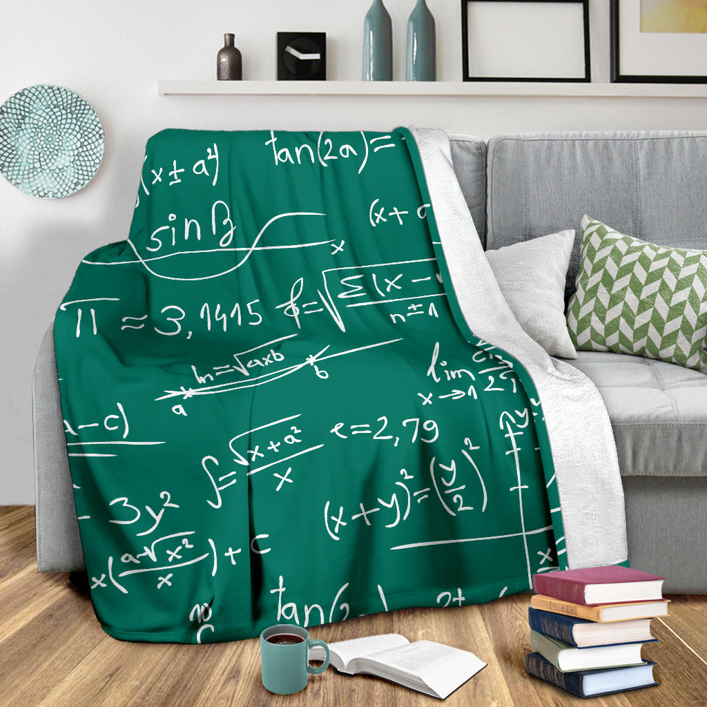 Math Pattern Print Design 01 Premium Blanket