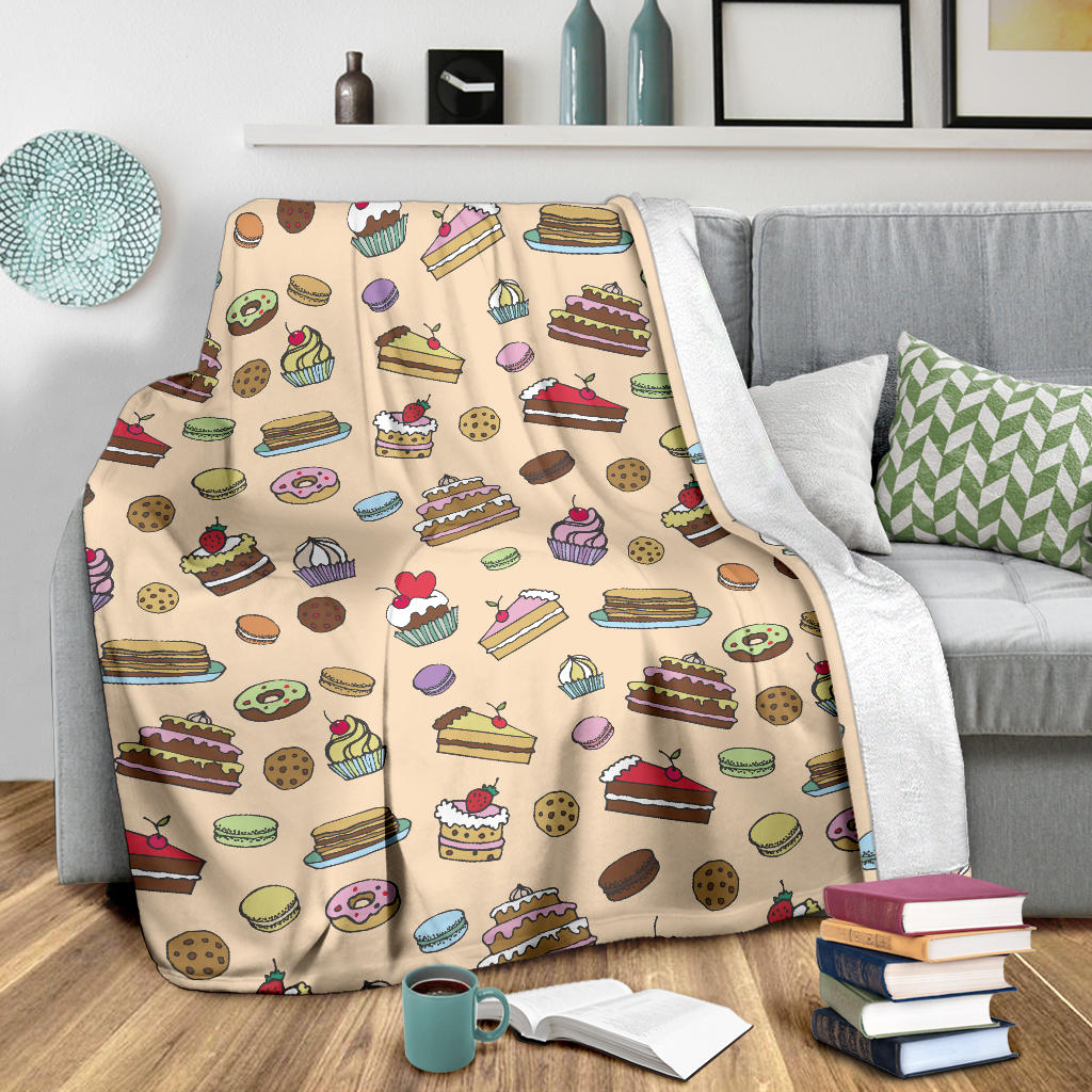 Cake Pattern Print Design 03 Premium Blanket