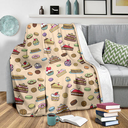 Cake Pattern Print Design 03 Premium Blanket