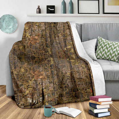 Camouflage Realtree Pattern Print Design 01 Premium Blanket