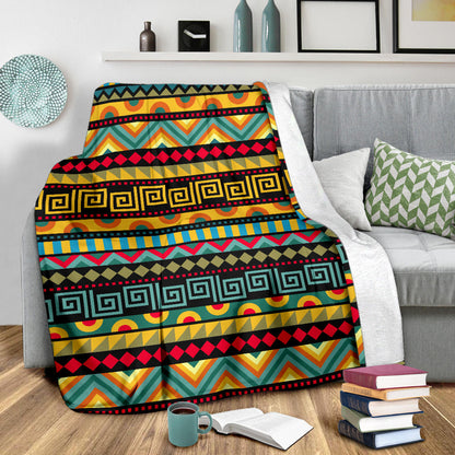 African Pattern Print Design 03 Premium Blanket
