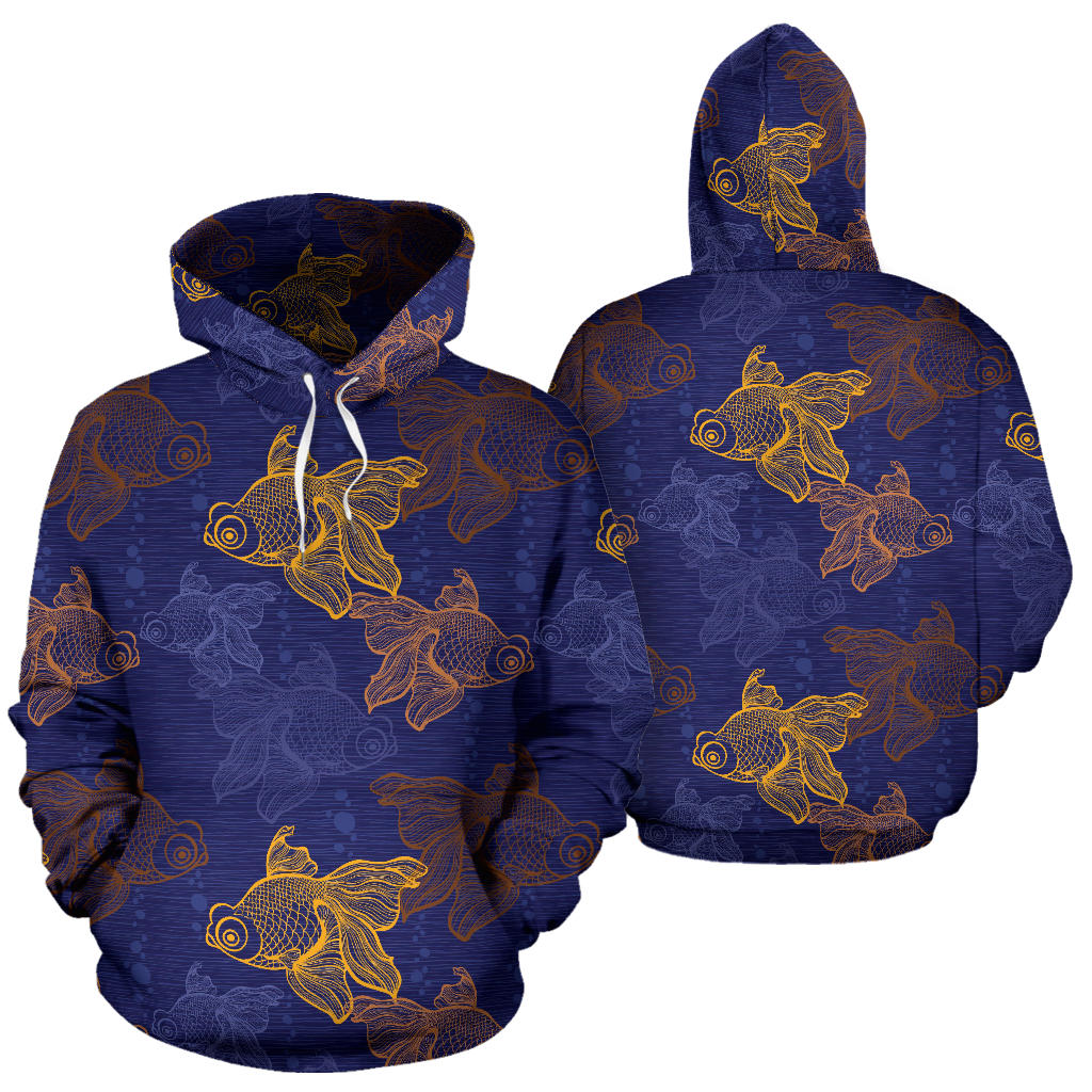 Goldfish Pattern Print Design 01 Pullover Hoodie