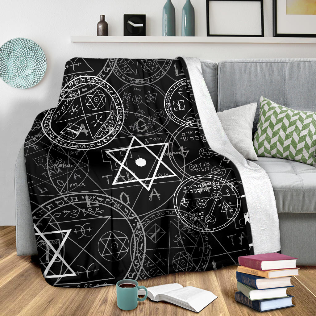 Pentagram Pattern Print Design A01 Premium Blanket