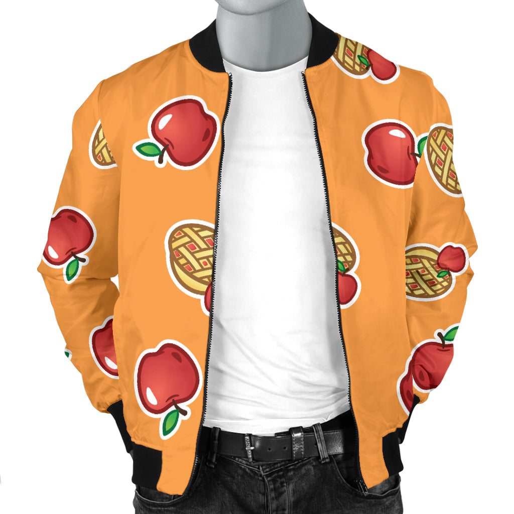 Apple Pie Pattern Print Design 02 Men Bomber Jacket