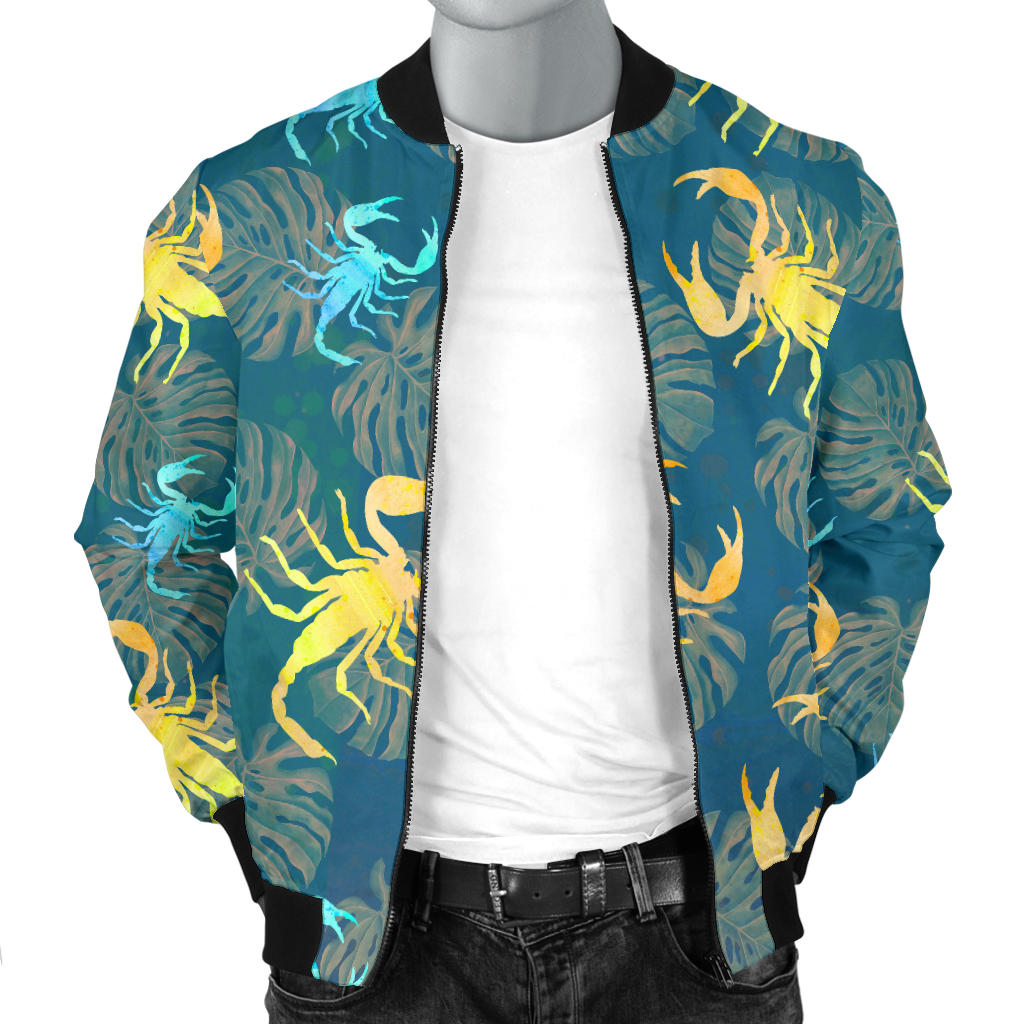 Scorpion Pattern Print Design 02 Men Bomber Jacket