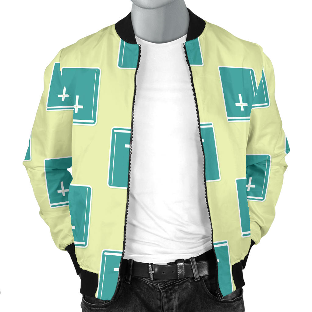 Bible Pattern Print Design 04 Men Bomber Jacket