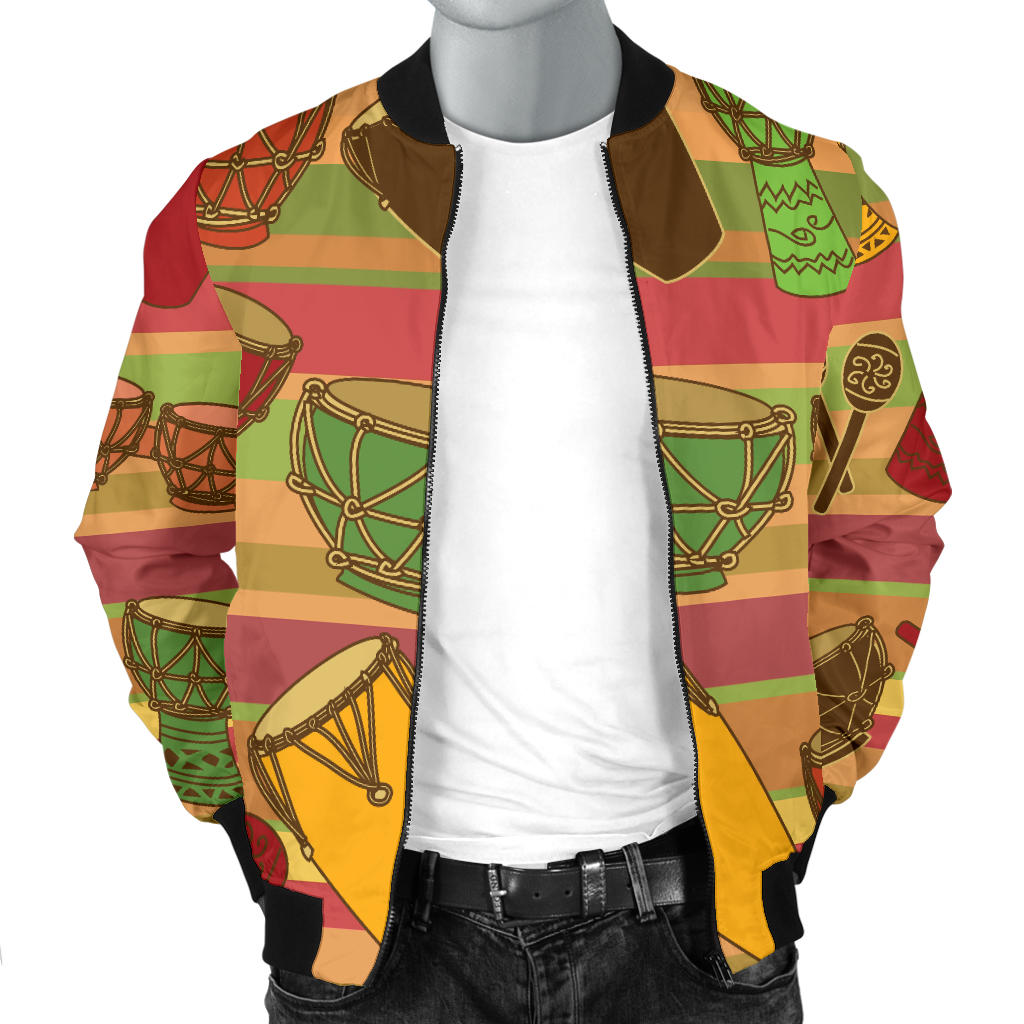 Percussion Pattern Print Design 01 Men Bomber Jacket