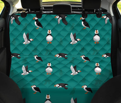 Puffin Pattern Print Design A02 Rear Dog Car Seat Cover Hammock