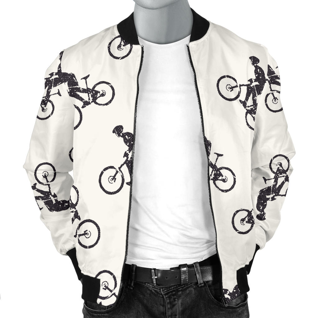 Mountain bike Pattern Print Design 01 Men Bomber Jacket