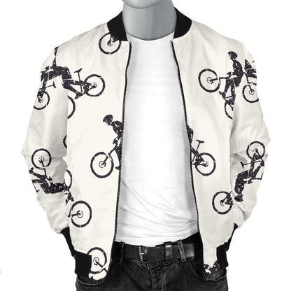 Mountain bike Pattern Print Design 01 Men Bomber Jacket
