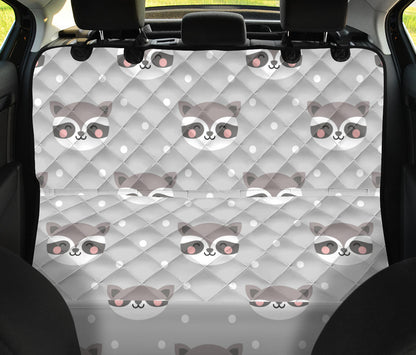 Raccoon Pattern Print Design A04 Rear Dog Car Seat Cover Hammock