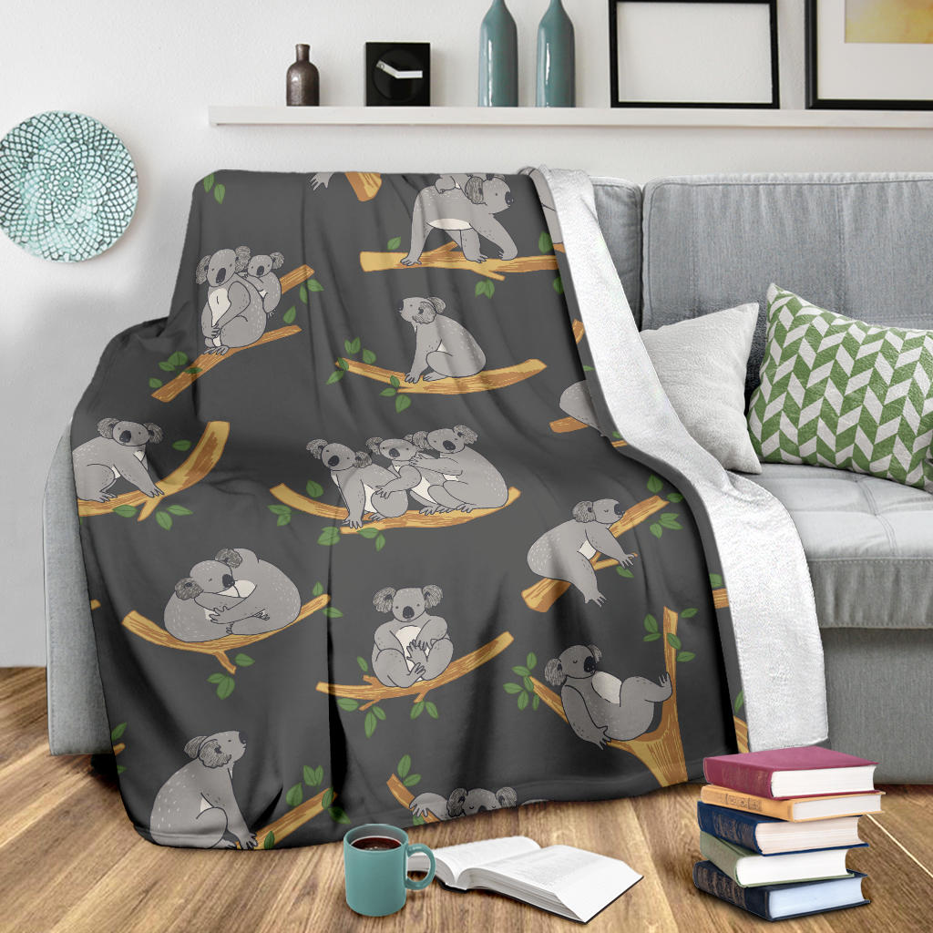 Koala Pattern Print Design 07 Premium Blanket