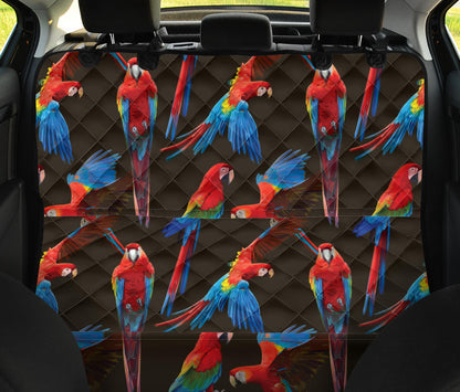Macaw Pattern Print Design 04 Rear Dog Car Seat Cover Hammock