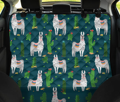 Llama Cactus Pattern Print Design 013 Rear Dog Car Seat Cover Hammock