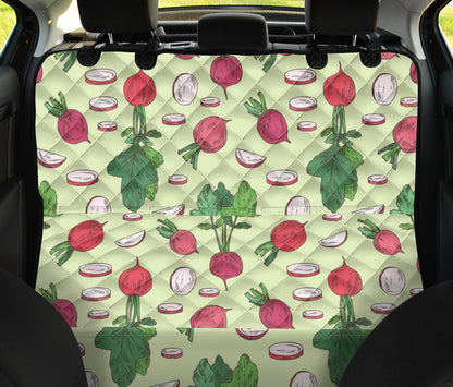 Radish Pattern Print Design A04 Rear Dog Car Seat Cover Hammock