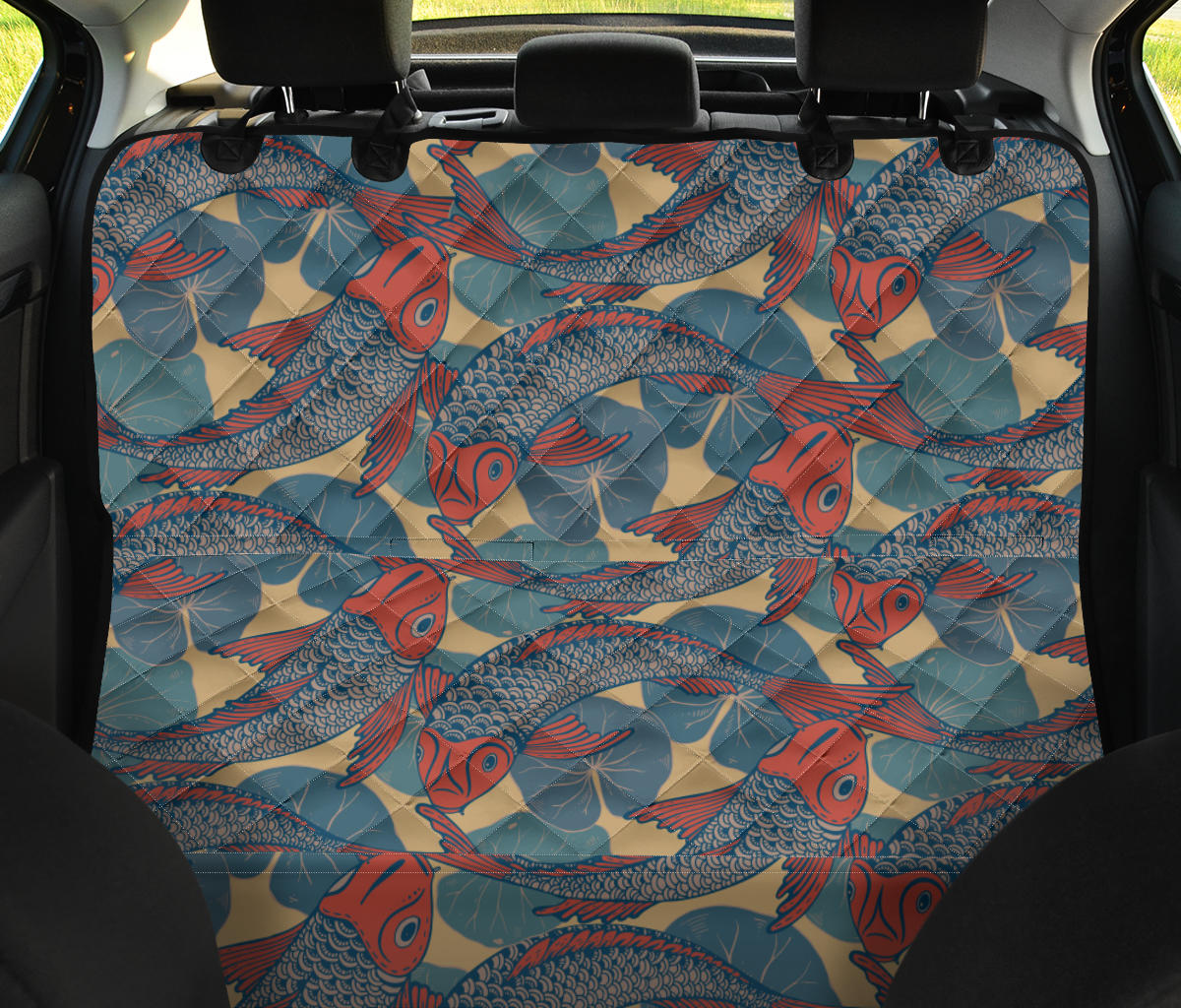 Pisces Pattern Print Design A01 Rear Dog Car Seat Cover Hammock