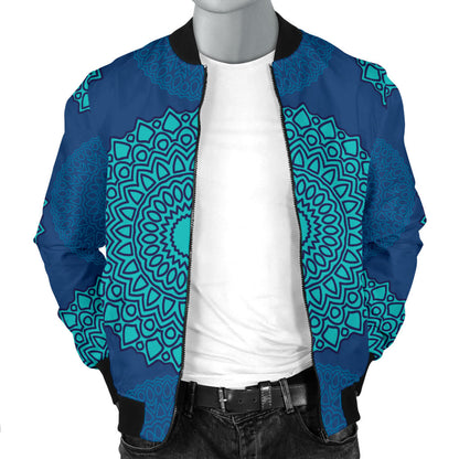 Medallion Pattern Print Design 04 Men Bomber Jacket